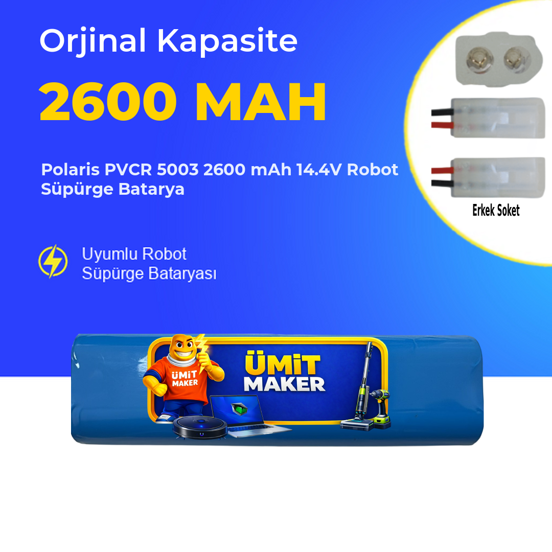 Polaris PVCR 5003 2600 mAh 14.4V Robot Süpürge Batarya