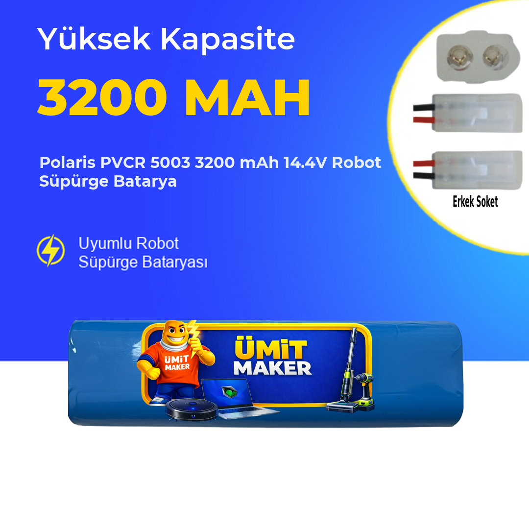Polaris PVCR 5003 3200 mAh 14.4V Robot Süpürge Batarya