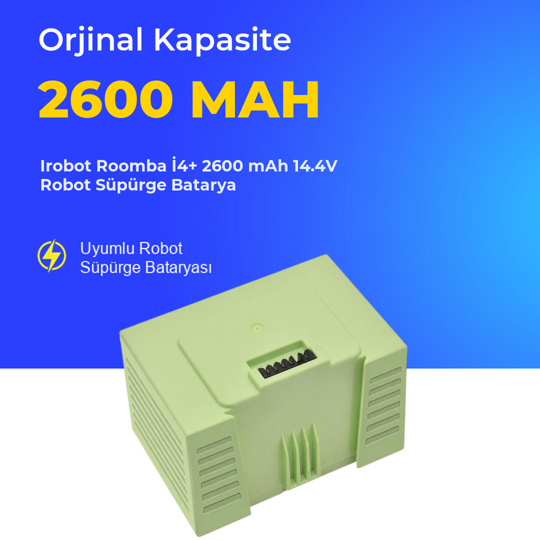 Irobot Roomba İ4+ 2600 mAh 14.4V Robot Süpürge Batarya