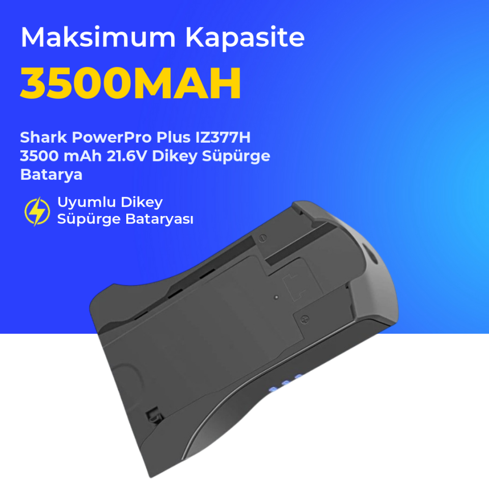 Shark PowerPro Plus IZ377H 3500 mAh 21.6V Dikey Süpürge Batarya