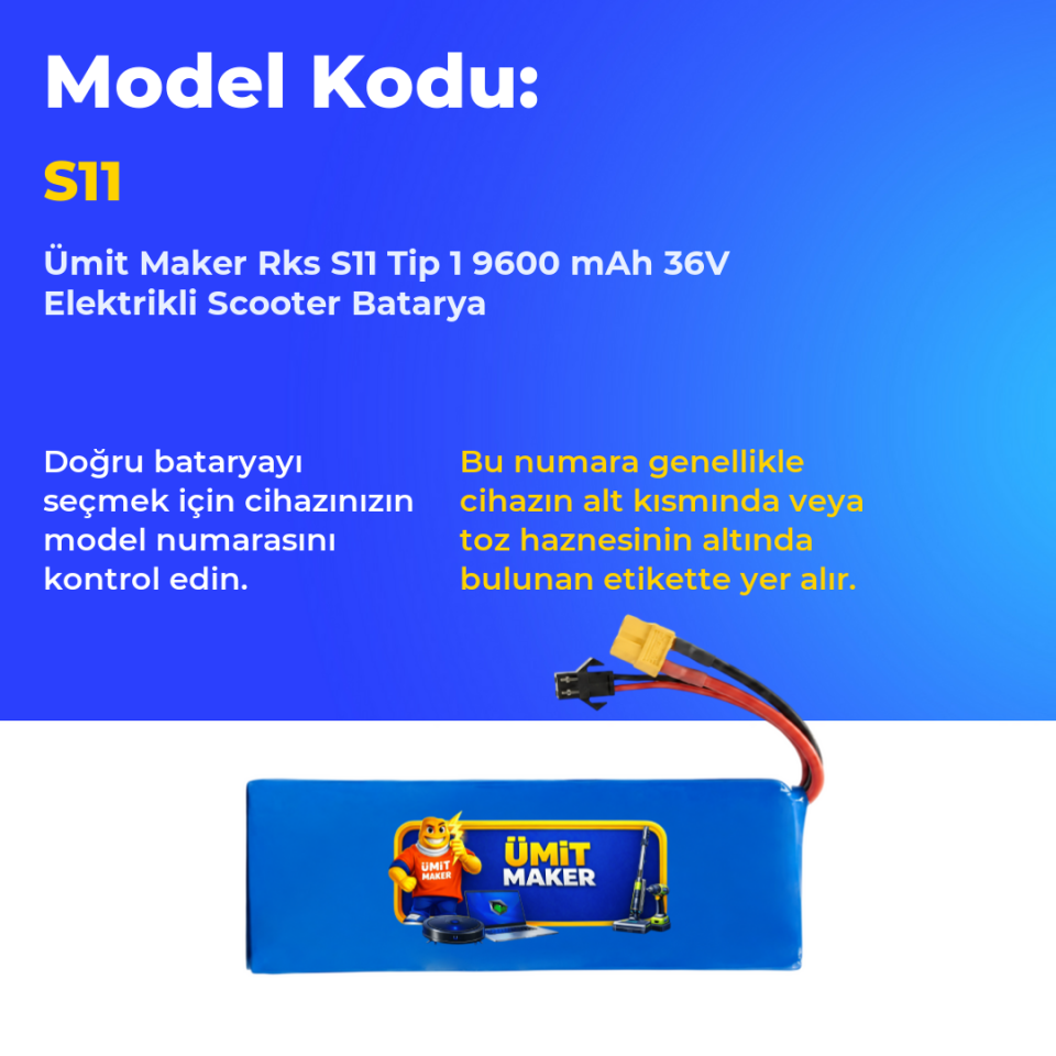 Rks S11 Tip 1 9600 mAh 36V Elektrikli Scooter Batarya