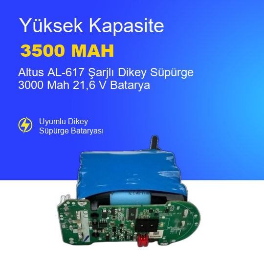 Altus AL-617 Şarjlı Dikey Süpürge 3500 Mah Batarya