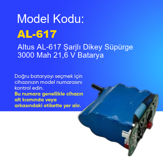 Altus AL-617 Şarjlı Dikey Süpürge 3500 Mah Batarya