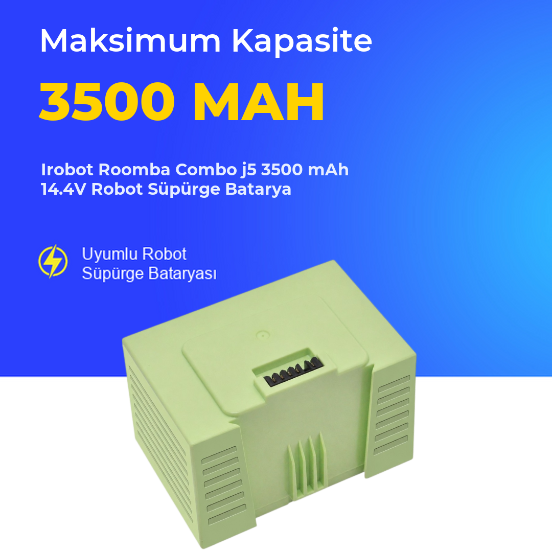 Irobot Roomba Combo j5 3500 mAh 14.4V Robot Süpürge Batarya