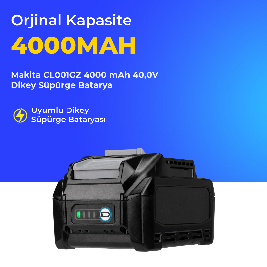 Makita CL001GZ 4000 mAh 40,0V Dikey Süpürge Batarya