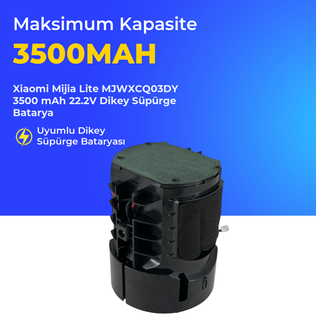 Xiaomi Mijia Lite MJWXCQ03DY 3500 mAh 22.2V Dikey Süpürge Batarya