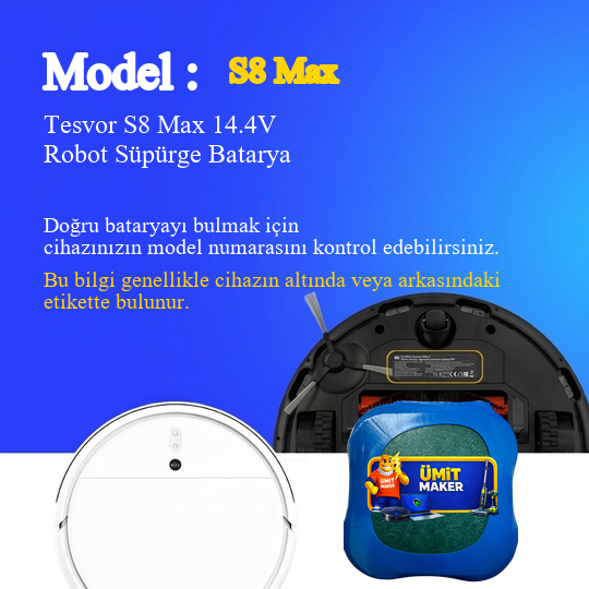 Tesvor S8 Max Robot Süpürge 6400 mAh Batarya