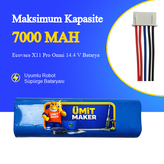Ecovacs X11 Pro Omni 7000 mAh Batarya