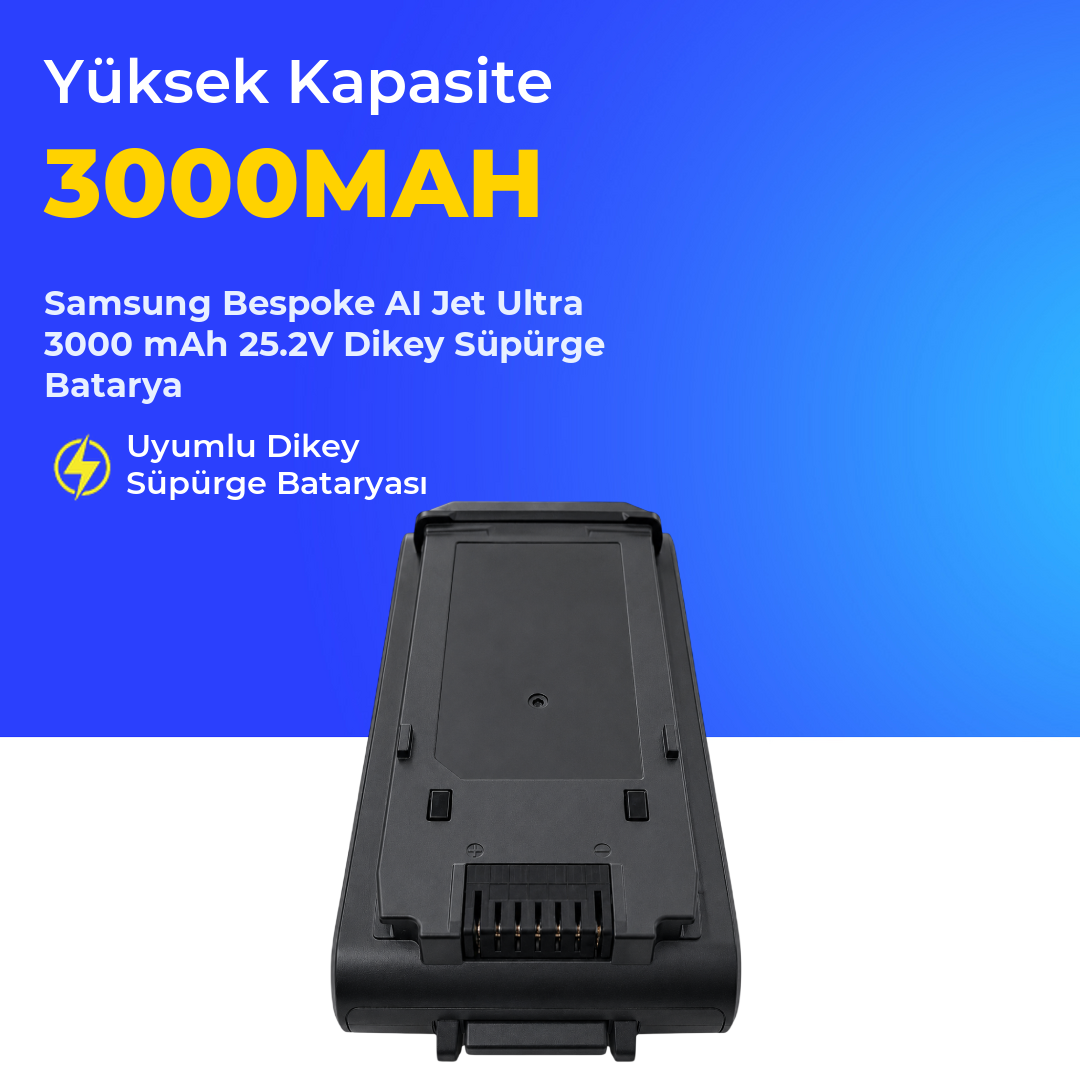 Samsung Bespoke AI Jet Ultra 3000 mAh 25.2V Dikey Süpürge Batarya
