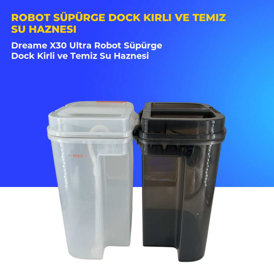 Dreame X30 Ultra Robot Süpürge Dock Kirli ve Temiz Su Haznesi