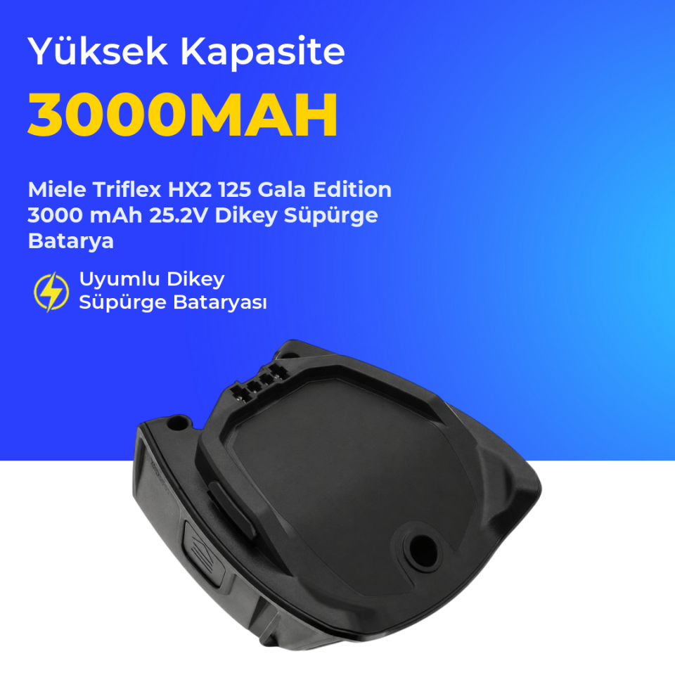 Miele Triflex HX2 125 Gala Edition 3000 mAh 25.2V Dikey Süpürge Batarya