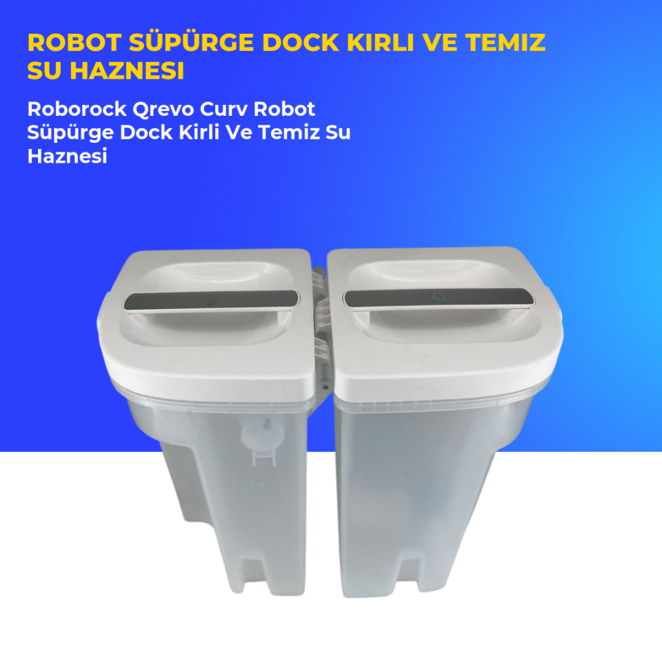 Roborock Qrevo Curv Robot Süpürge Dock Kirli Ve Temiz Su Haznesi