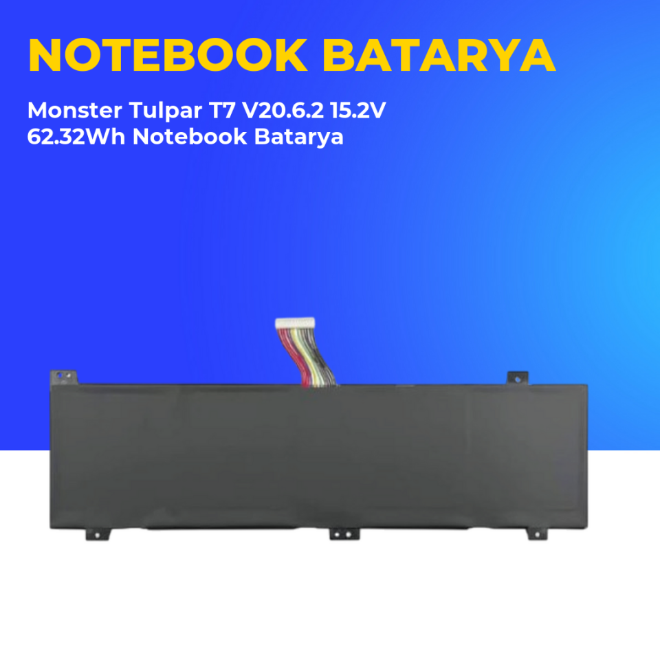 Monster Tulpar T7 V20.6.2 15.2V 62.32Wh Notebook Batarya