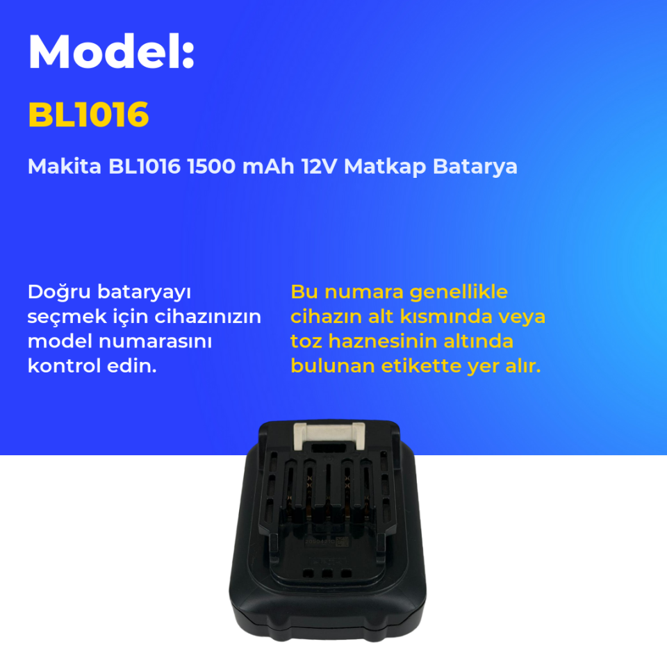 Makita BL1016 1500 mAh 12V Matkap Batarya
