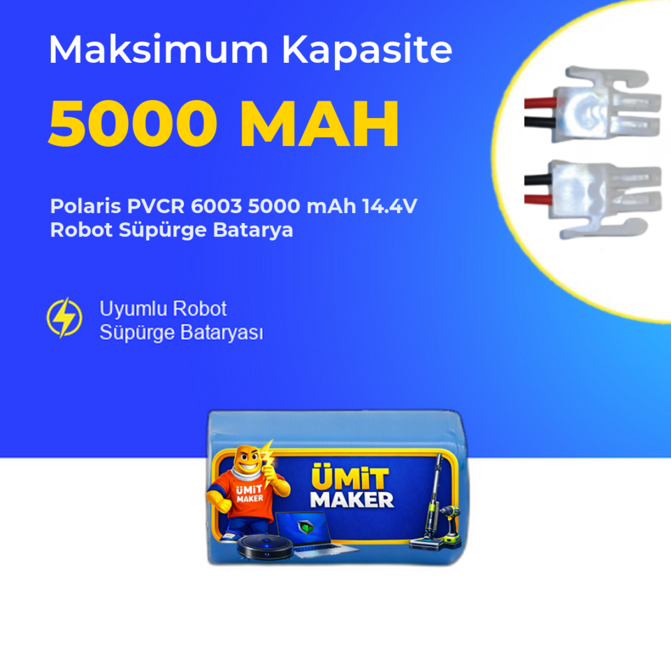 Polaris PVCR 6003 5000 mAh 14.4V Robot Süpürge Batarya