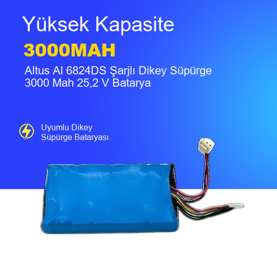 Altus Al 6824DS Şarjlı Dikey Süpürge 3000 Mah 25,2 V Batarya
