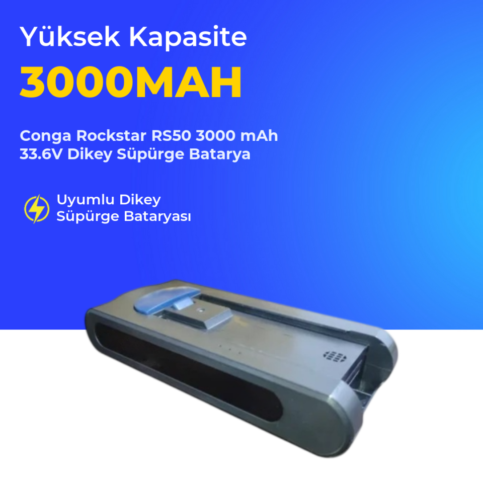 Conga Rockstar RS50 3000 mAh 33.6V Dikey Süpürge Batarya