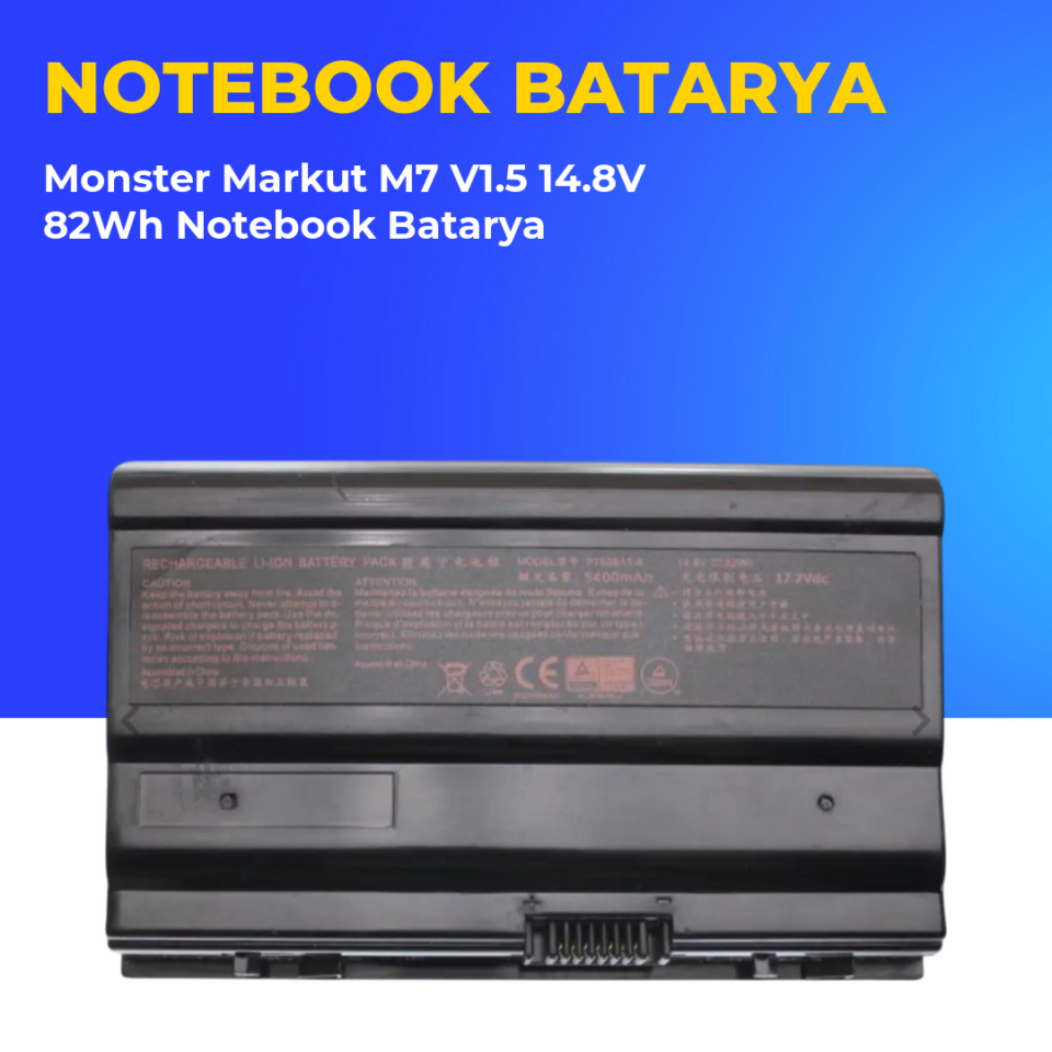 Monster Markut M7 V1.5 14.8V 82Wh Notebook Batarya