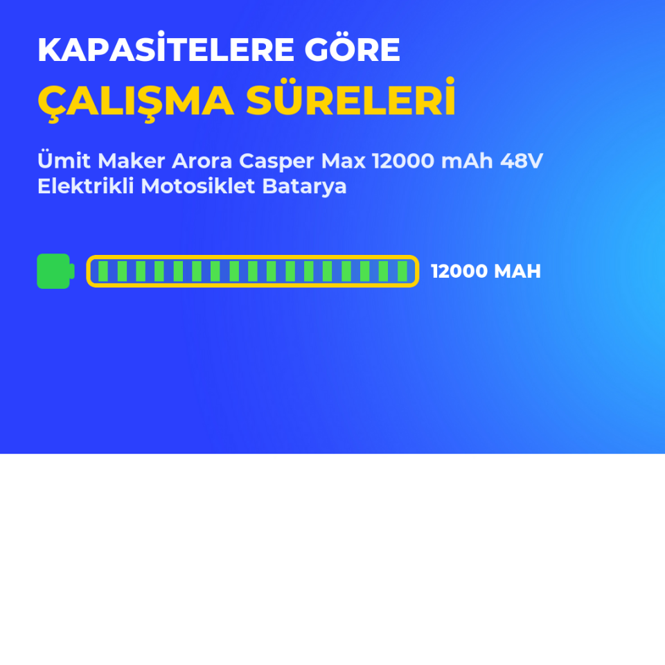 Arora Casper Max 12000 mAh 48V Elektrikli Motosiklet Batarya
