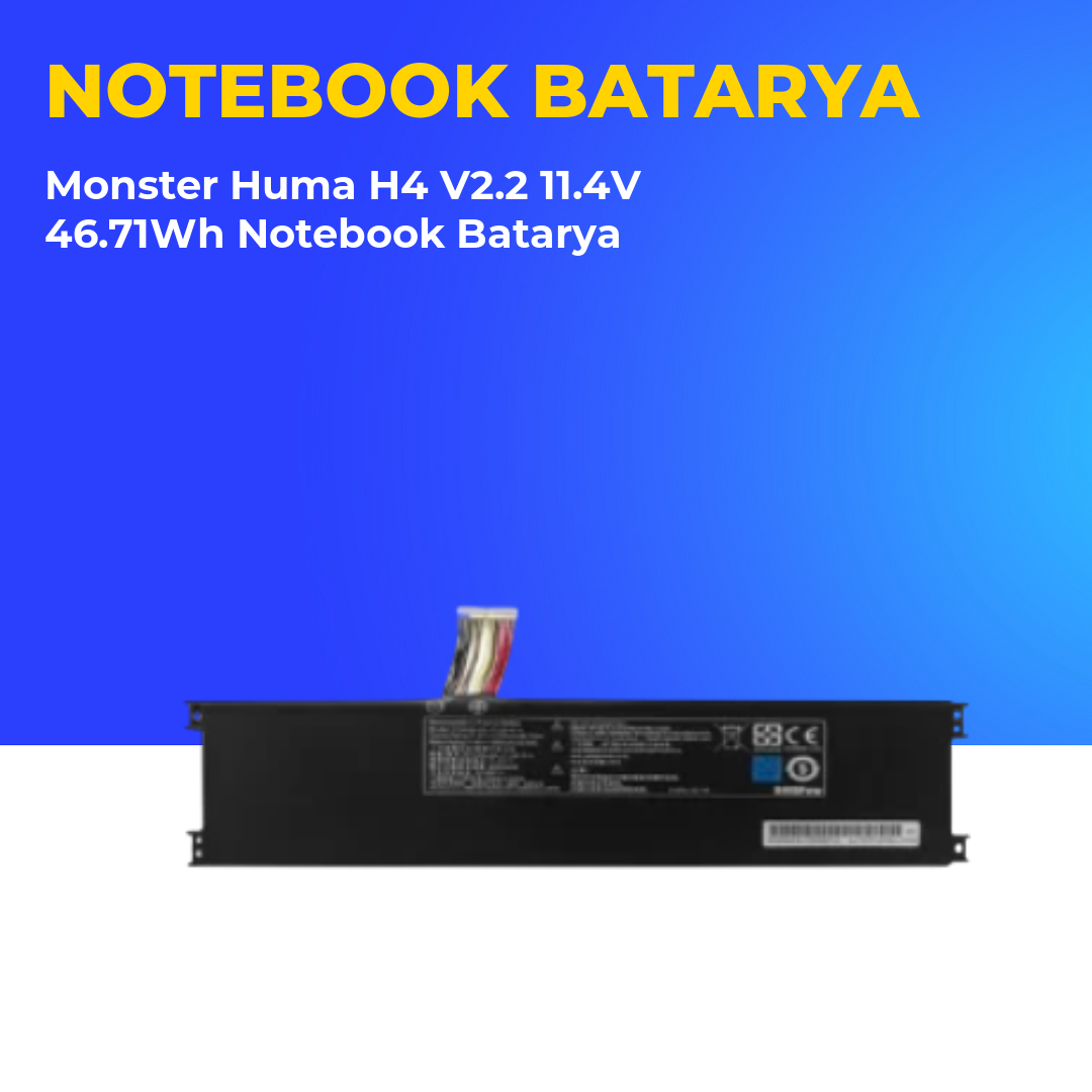 Monster Huma H4 V2.2 11.4V 46.71Wh Notebook Batarya