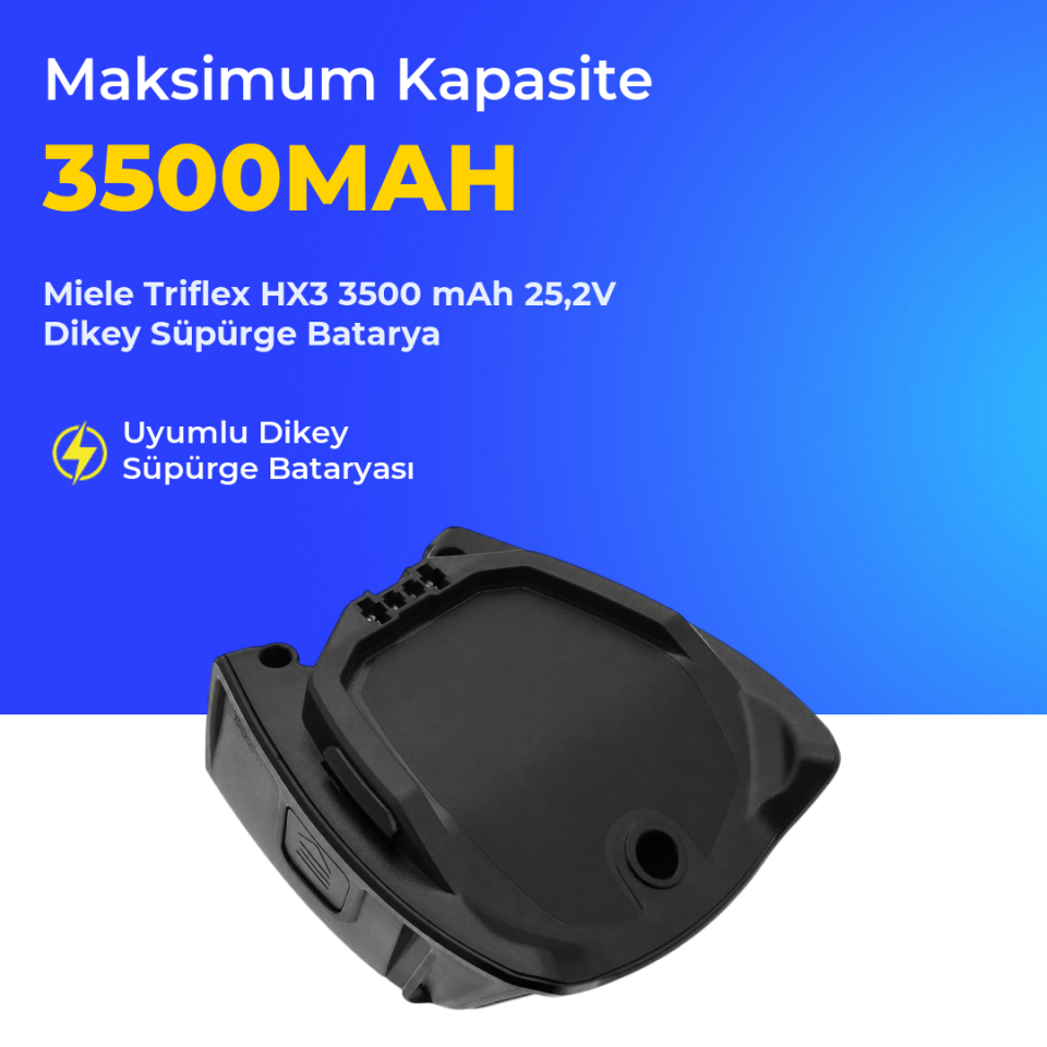 Miele Triflex HX3 3500 mAh 25,2V Dikey Süpürge Batarya
