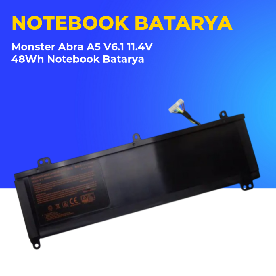Monster Abra A5 V6.1 11.4V 48Wh Notebook Batarya