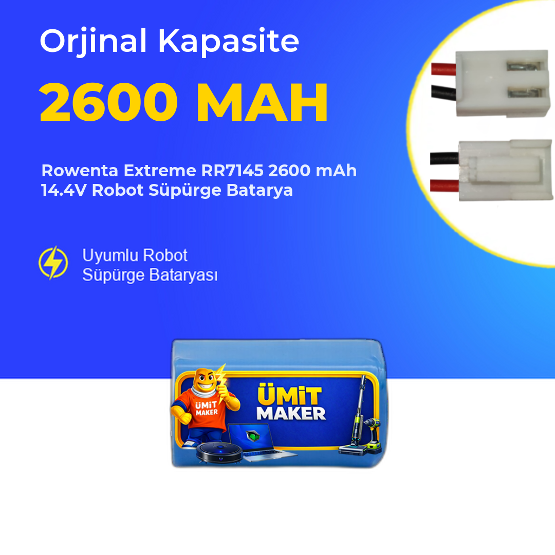 Rowenta Extreme RR7145 2600 mAh 14.4V Robot Süpürge Batarya