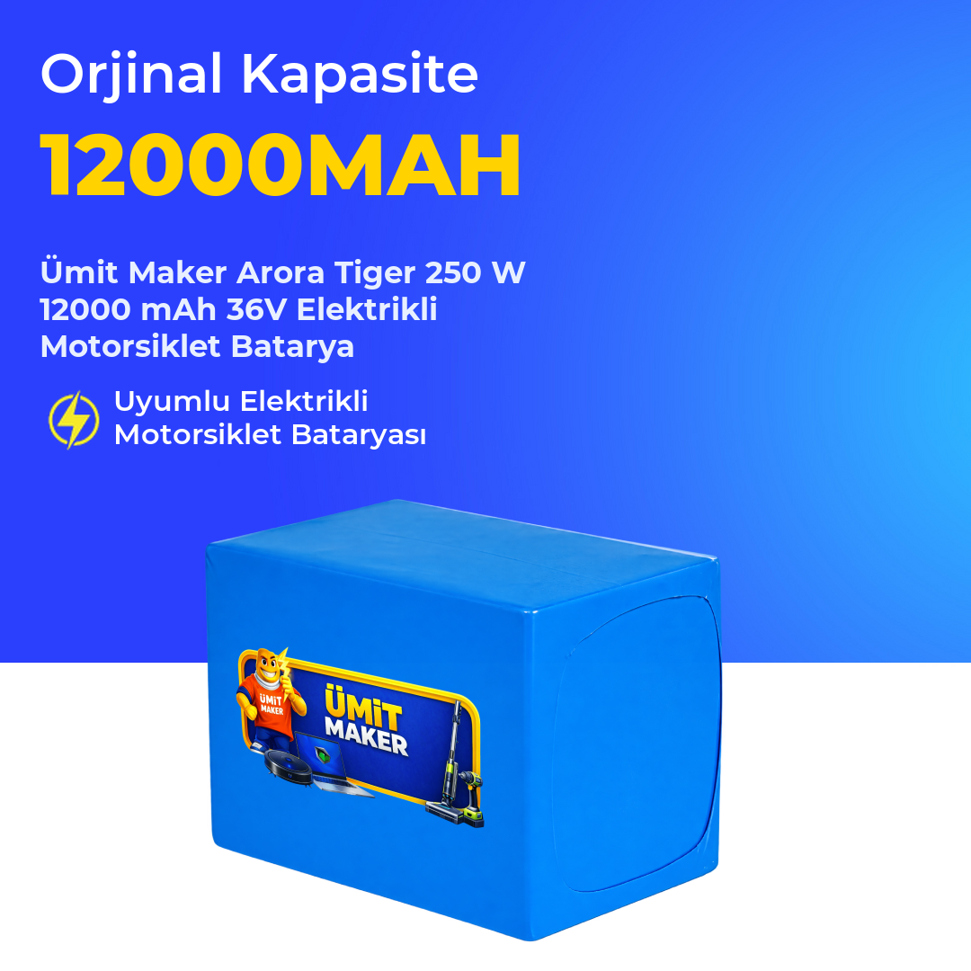 Arora Tiger 250 W 12000 mAh 36V Elektrikli Motorsiklet Batarya