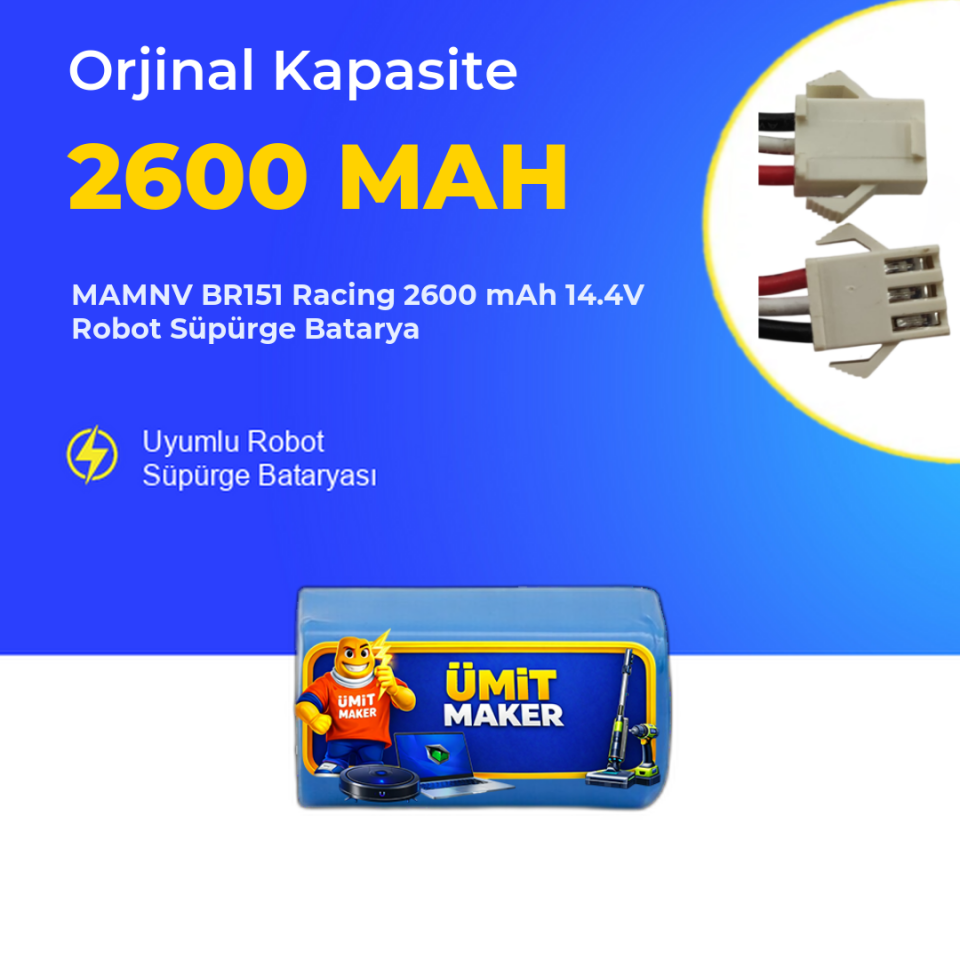 MAMNV BR151 Racing 2600 mAh 14.4V Robot Süpürge Batarya