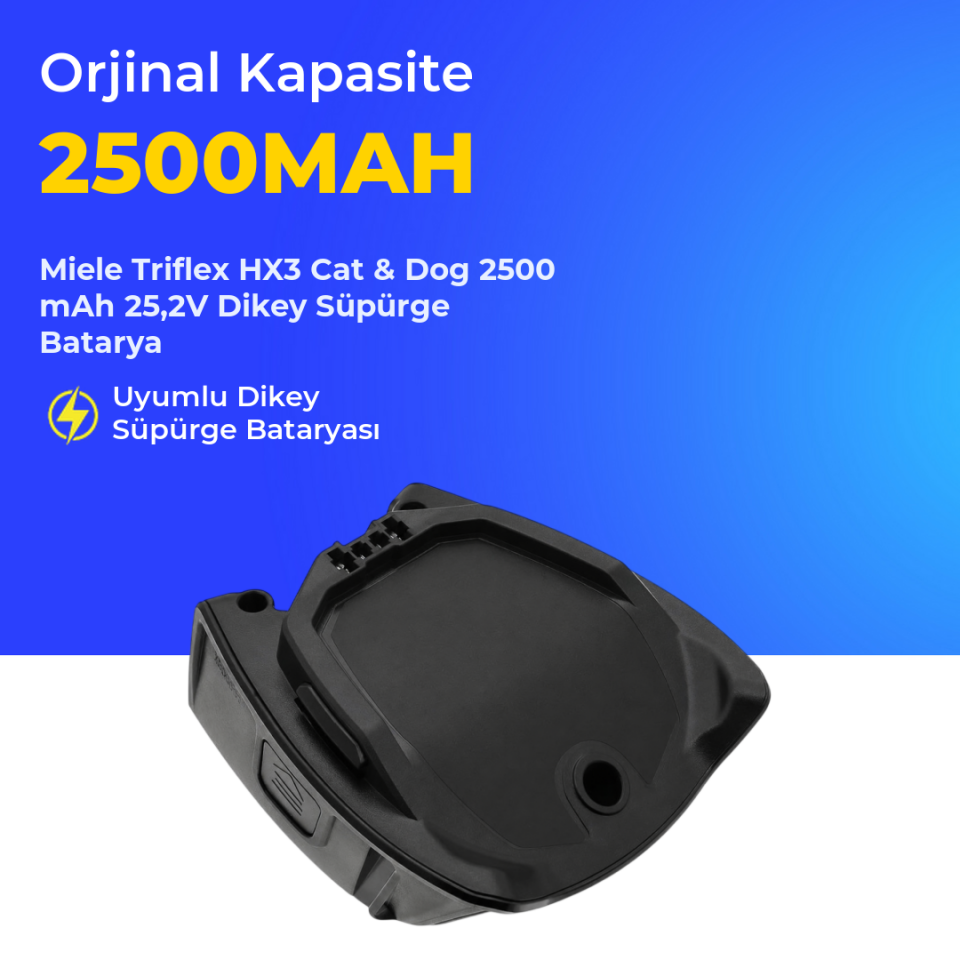Miele Triflex HX3 Cat & Dog 2500 mAh 25,2V Dikey Süpürge Batarya