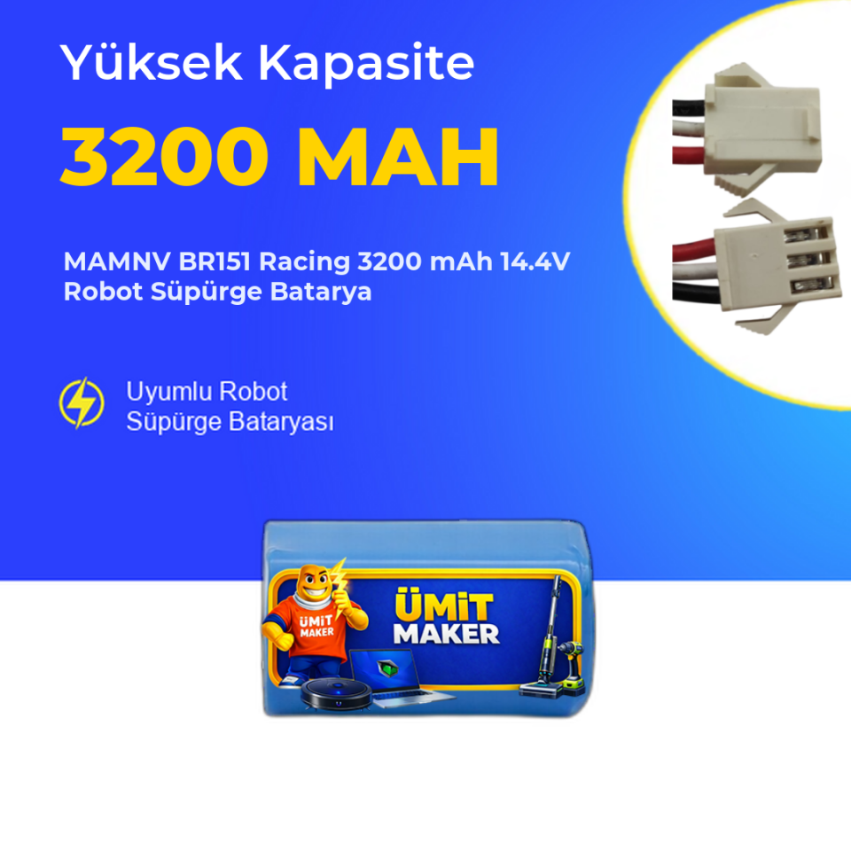 MAMNV BR151 Racing 3200 mAh 14.4V Robot Süpürge Batarya