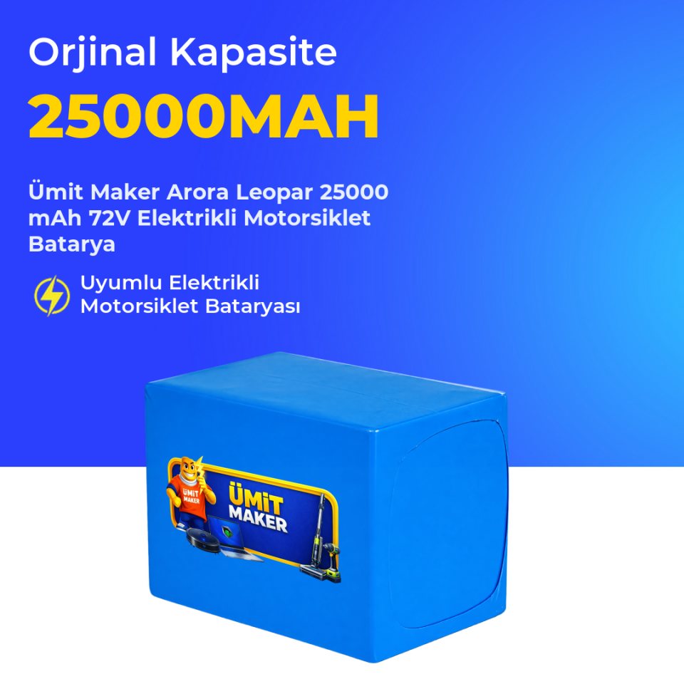 Arora Leopar 25000 mAh 72V Elektrikli Motorsiklet Batarya