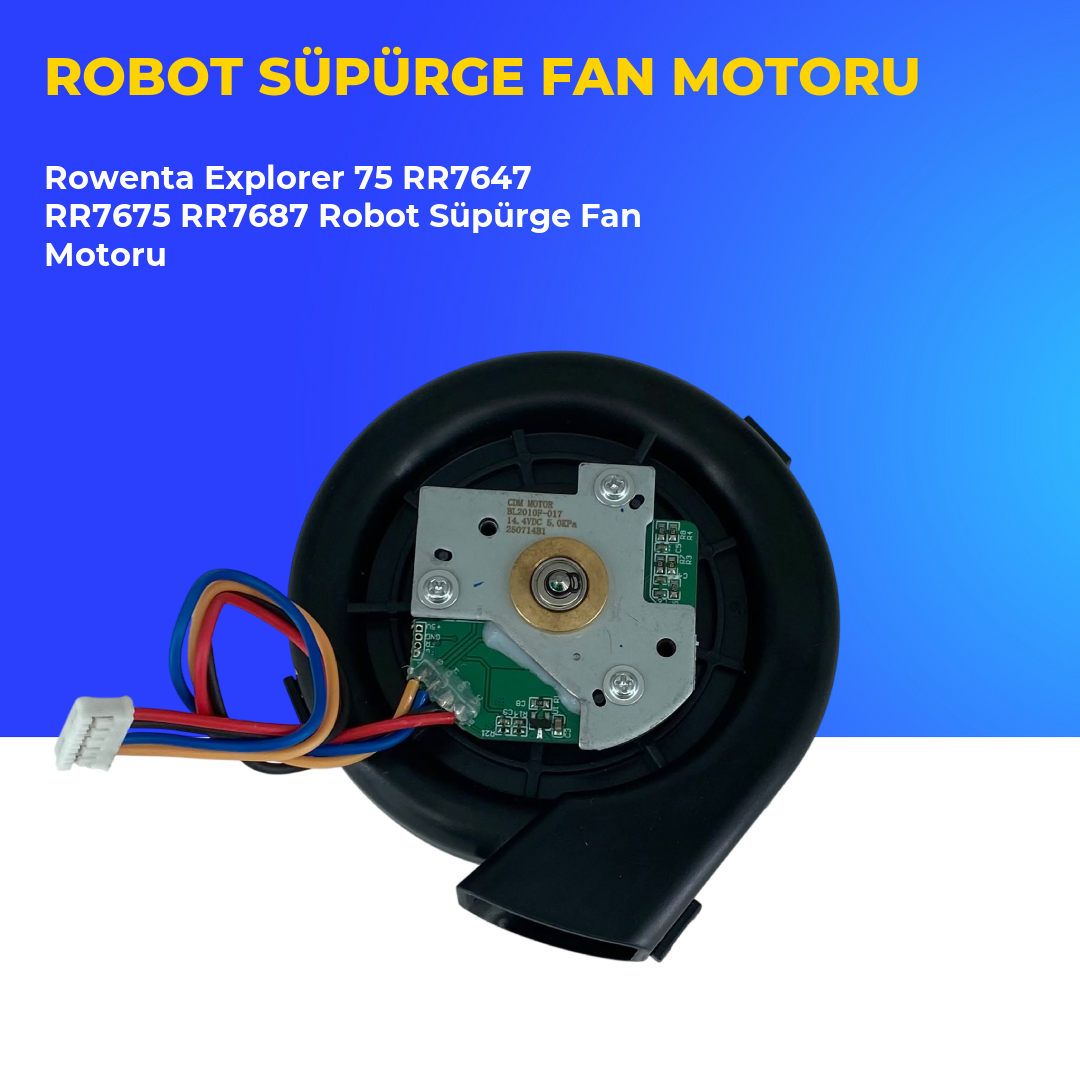 Rowenta Explorer 75 RR7647 RR7675 RR7687 Robot Süpürge Fan Motoru