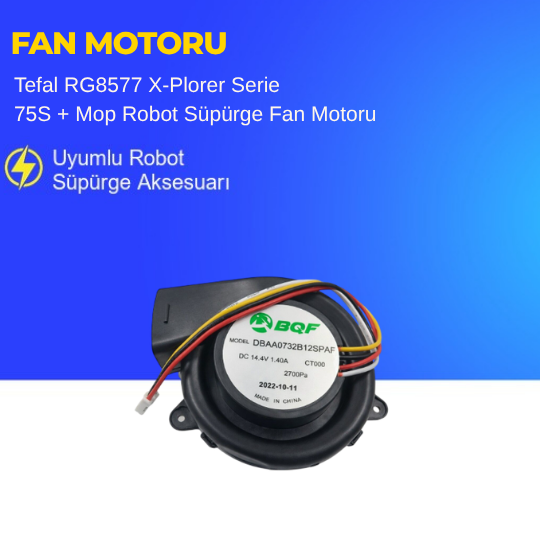 Tefal RG8577 X-Plorer Serie 75S + Mop Robot Süpürge Fan Motoru