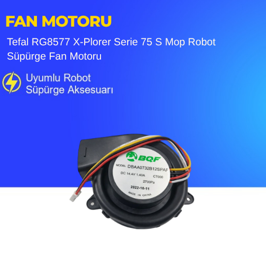 Tefal RG8577 X-Plorer Serie 75 S Mop Robot Süpürge Fan Motoru