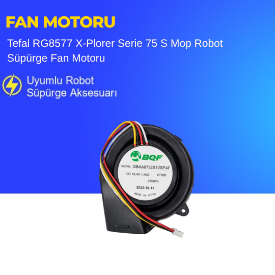 Tefal RG8577 X-Plorer Serie 75 S Mop Robot Süpürge Fan Motoru