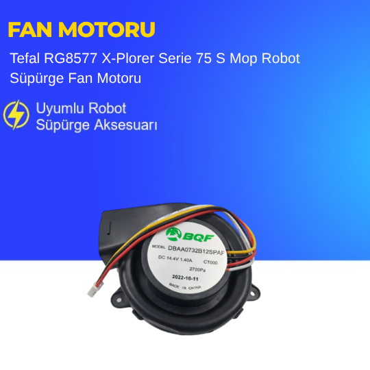 Tefal RG8577 X-Plorer Serie 75 S Mop Robot Süpürge Fan Motoru