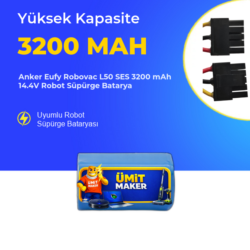 Anker Eufy Robovac L50 SES 3200 mAh 14.4V Robot Süpürge Batarya