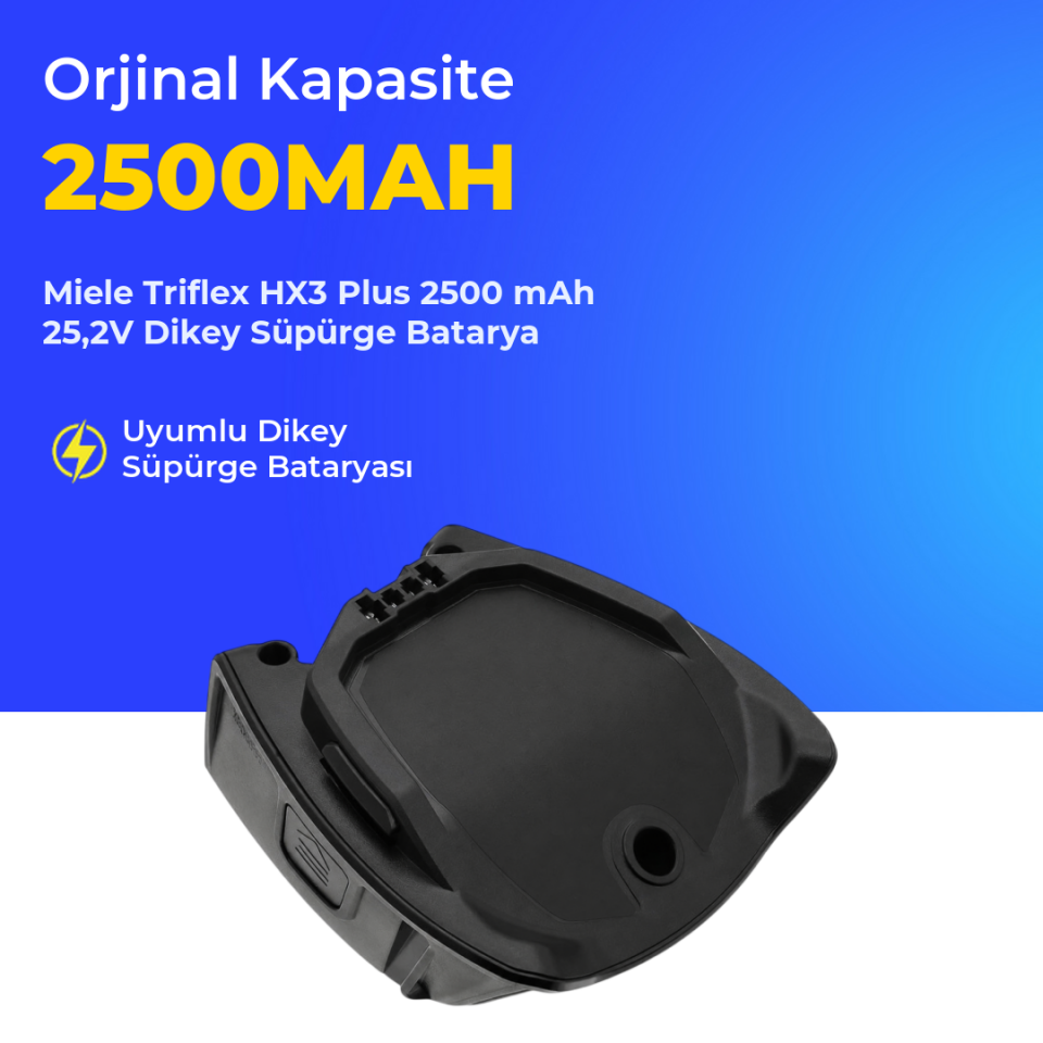 Miele Triflex HX3 Plus 2500 mAh 25,2V Dikey Süpürge Batarya