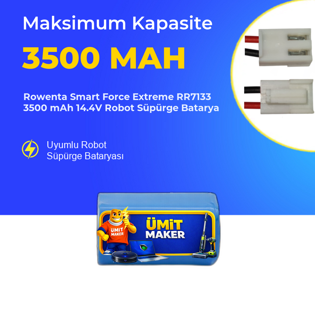 Rowenta Smart Force Extreme RR7133 3500 mAh 14.4V Robot Süpürge Batarya