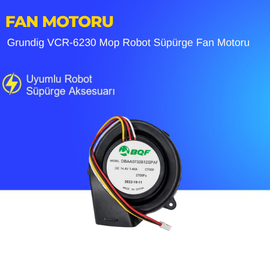 Grundig VCR-6230 Mop Robot Süpürge Fan Motoru