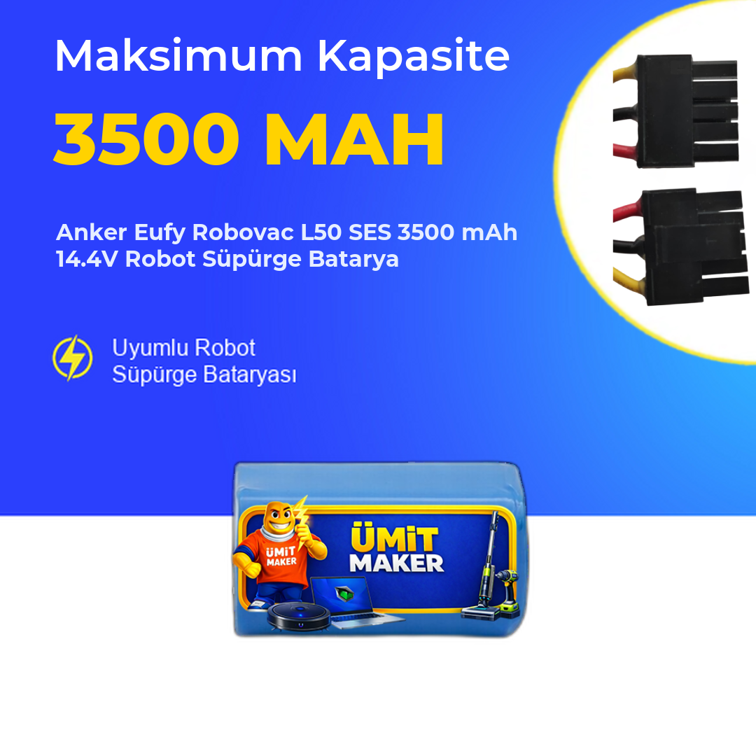 Anker Eufy Robovac L50 SES 3500 mAh 14.4V Robot Süpürge Batarya