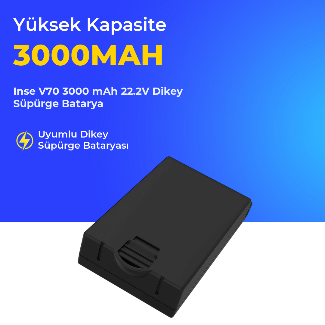 Inse V70 3000 mAh 22.2V Dikey Süpürge Batarya