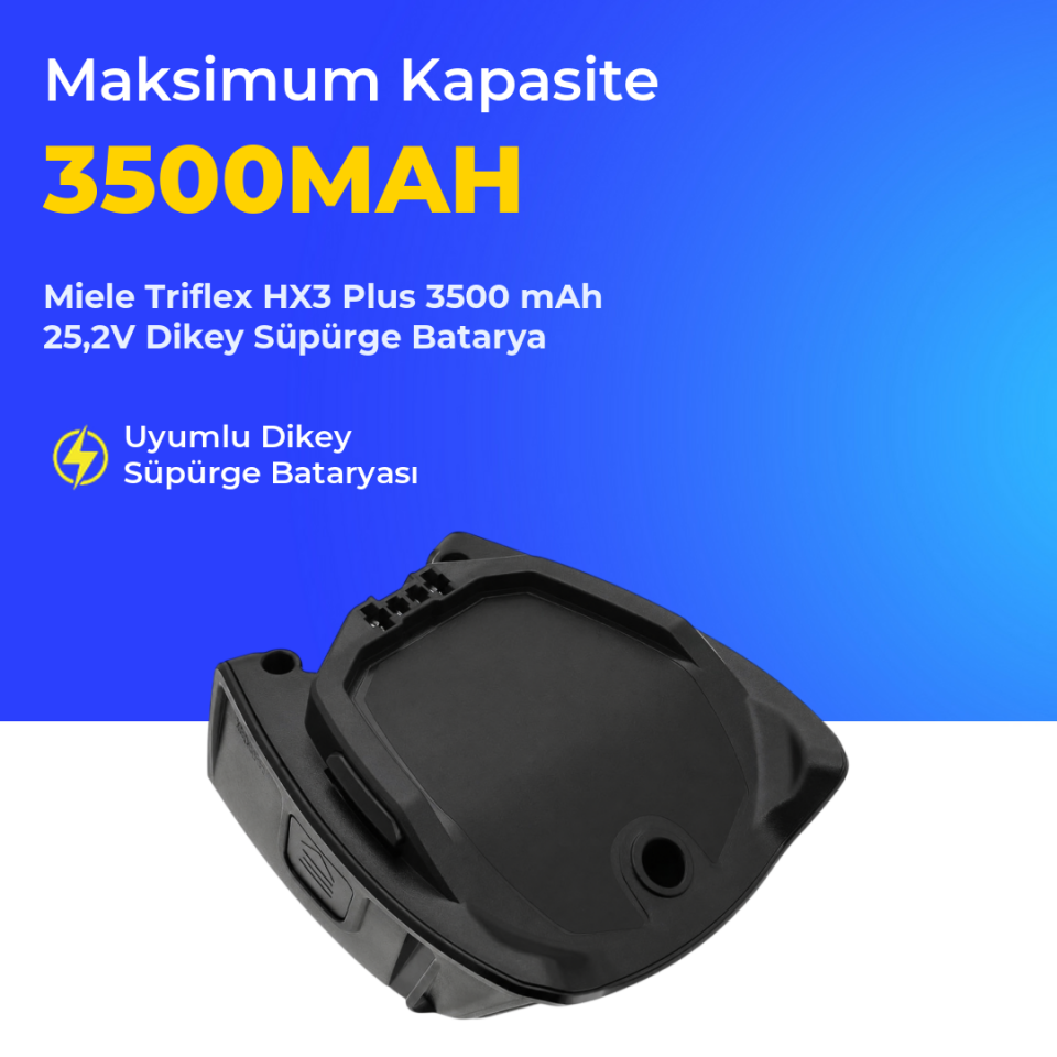 Miele Triflex HX3 Plus 3500 mAh 25,2V Dikey Süpürge Batarya