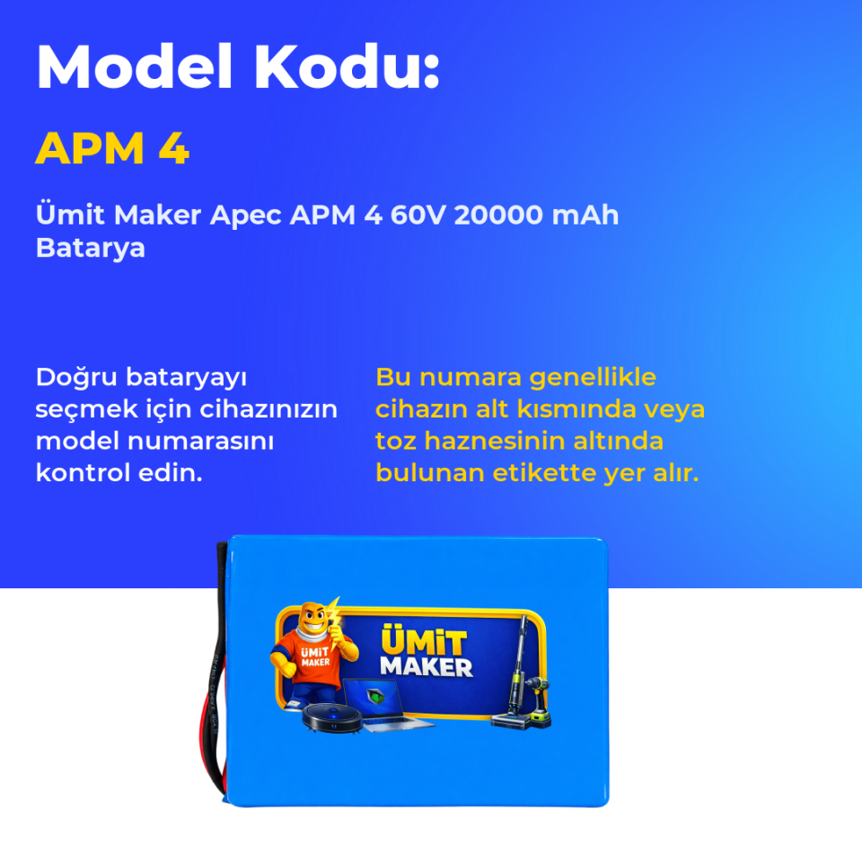 Apec APM 4 60V 20000 mAh Batarya