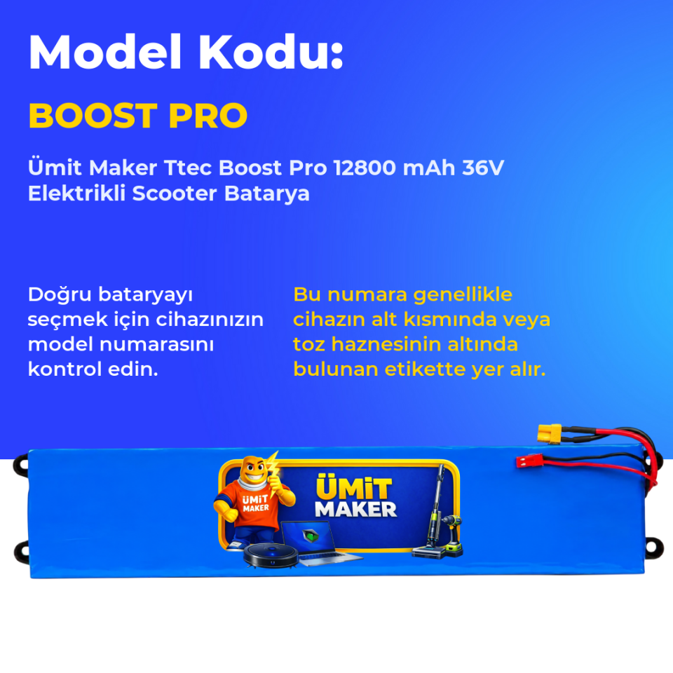 Ttec Boost Pro 12800 mAh 36V Elektrikli Scooter Batarya