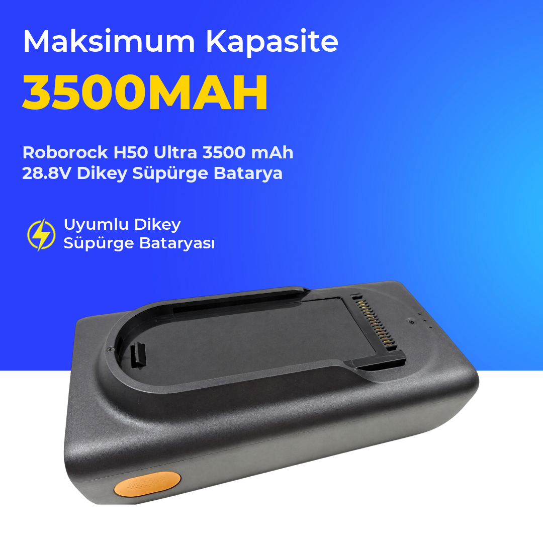 Roborock H50 Ultra 3500 mAh 28.8V Dikey Süpürge Batarya