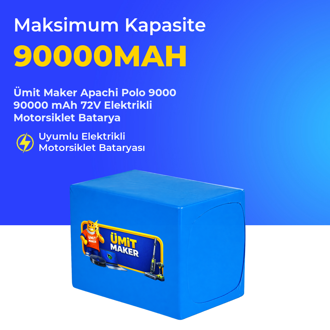 Apachi Polo 9000 90000 mAh 72V Elektrikli Motorsiklet Batarya