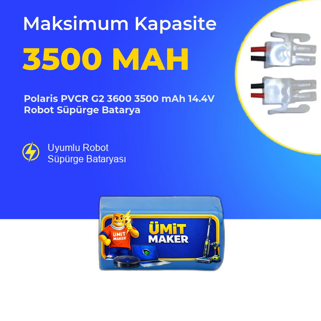 Polaris PVCR G2 3600 3500 mAh 14.4V Robot Süpürge Batarya