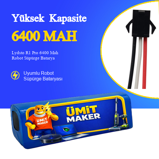 Lydsto R1 Pro 6400 Mah Robot Süpürge Bataryası – Orjinal Uyumlu Uzun Ömürlü, Yüksek Performans Pil